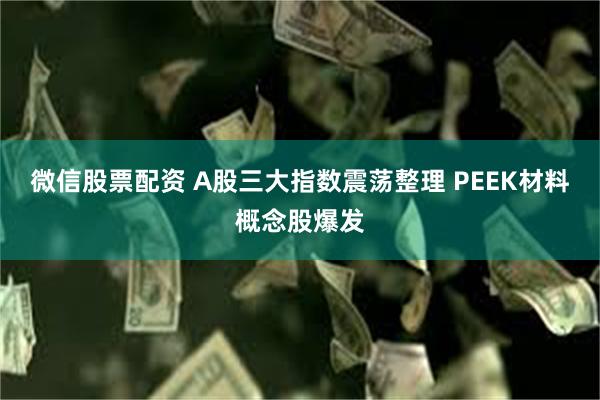 微信股票配资 A股三大指数震荡整理 PEEK材料概念股爆发