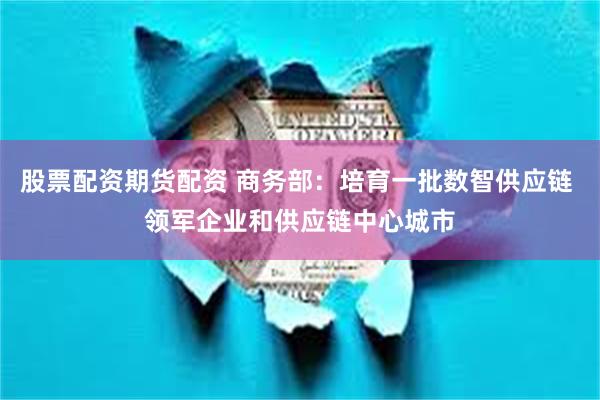 股票配资期货配资 商务部：培育一批数智供应链 领军企业和供应链中心城市